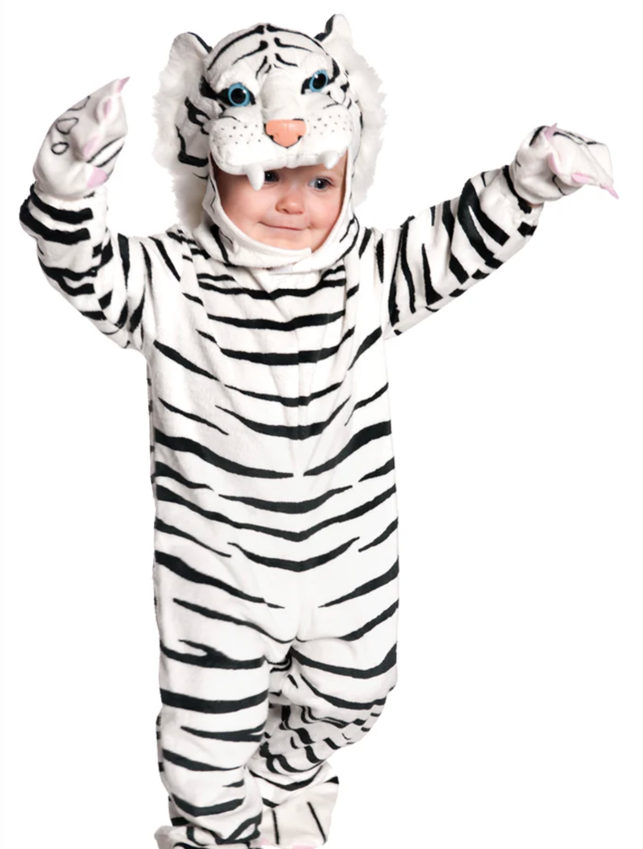 Roar with Delight: Cherish Moments in the Roaring White Tiger Plush Costume 🐯❄️