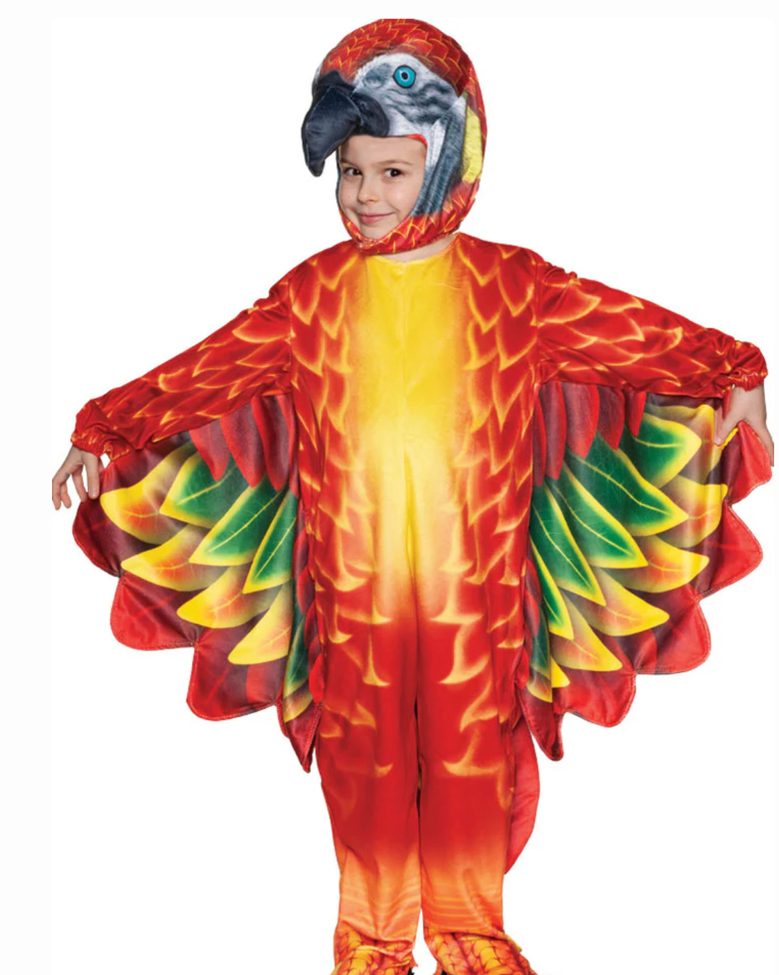 Tropical Red Parrot Toddler Costume