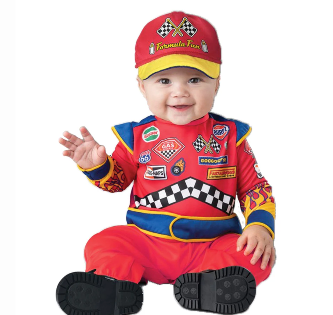 Speed into Fun with the Burnin' Rubber Toddler Costume!