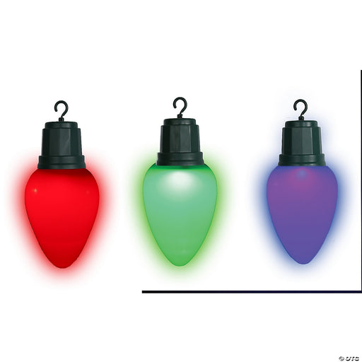 13" Hanging Christmas Light Bulb Set with Timer - 3 Pc. - The Costume Shop your one stop costume shop!