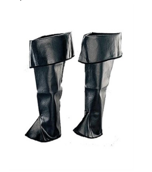 Deluxe Black Ladies Boot Tops | Costume-Shop.com