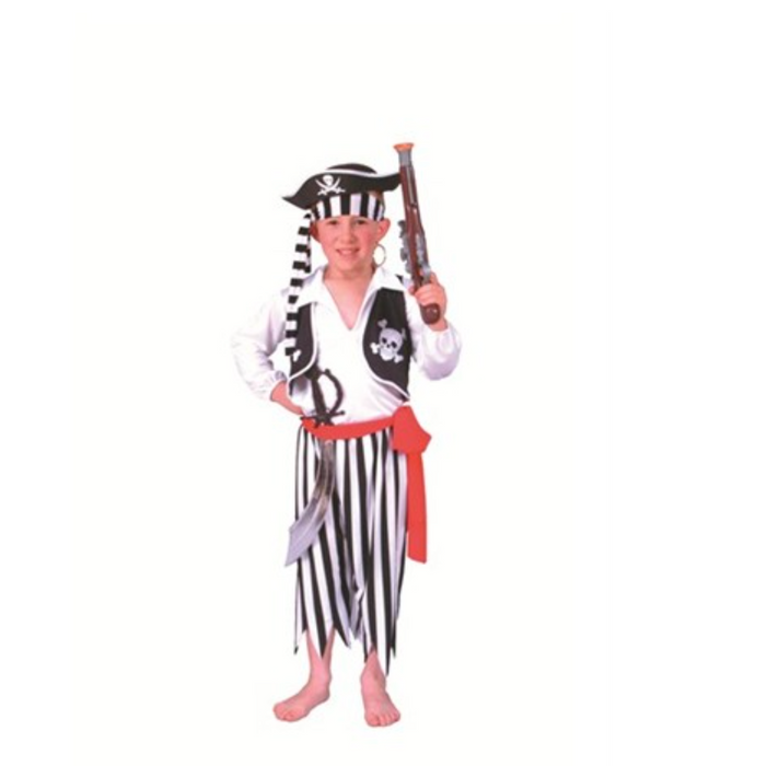 5 Piece Pirate Boy Costume (Red and Black) | Costume-Shop.com