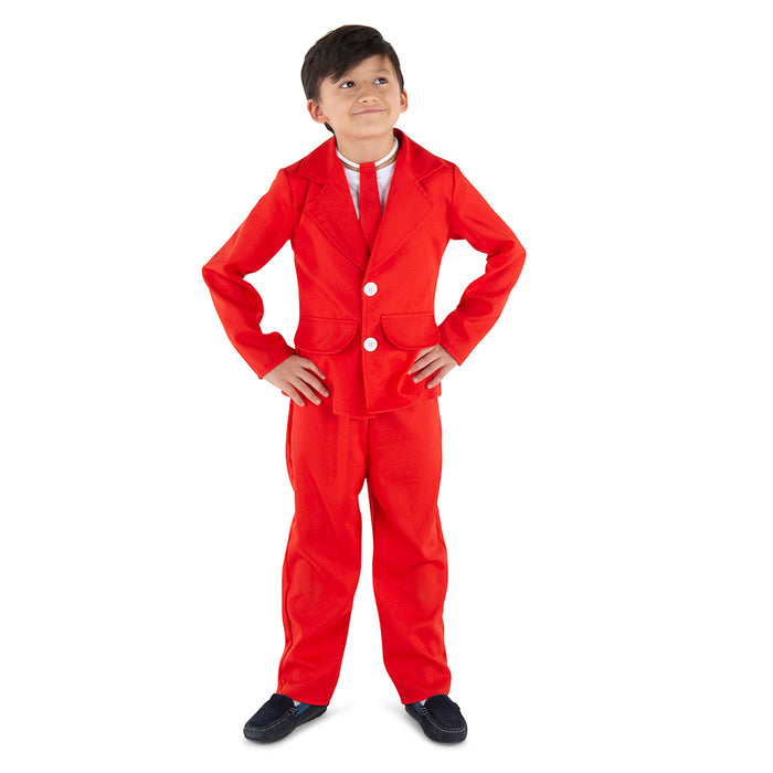 Red 3 Piece Party Suit For Kids