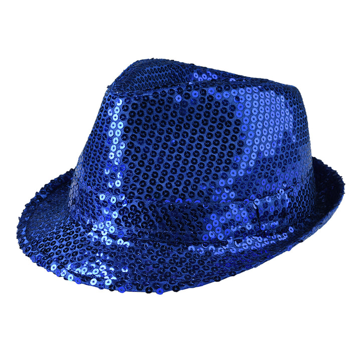 Blue/Green Sequin Fedora Hats | Costume-shop.com