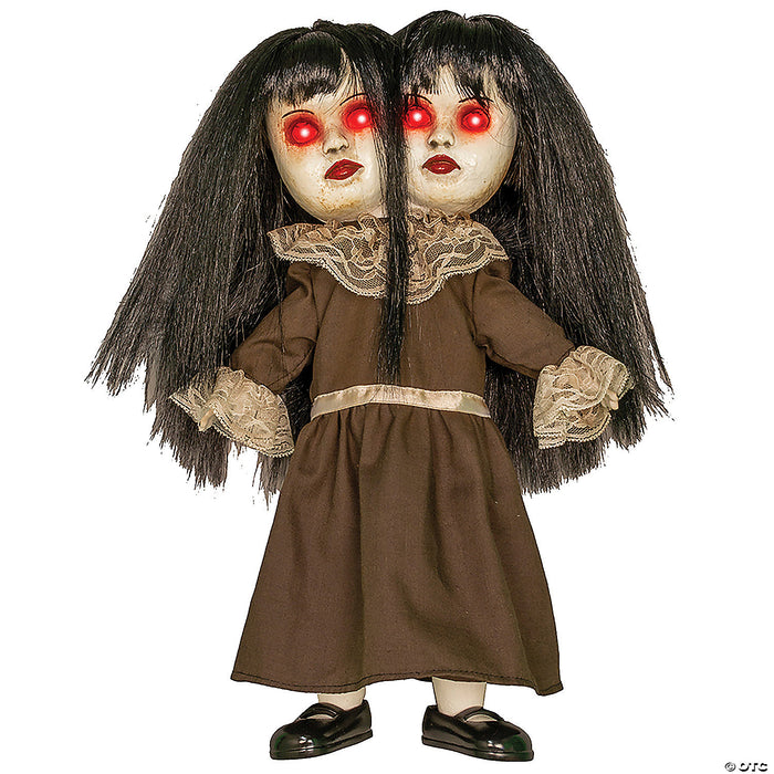 14" Two-Headed Coffin Doll