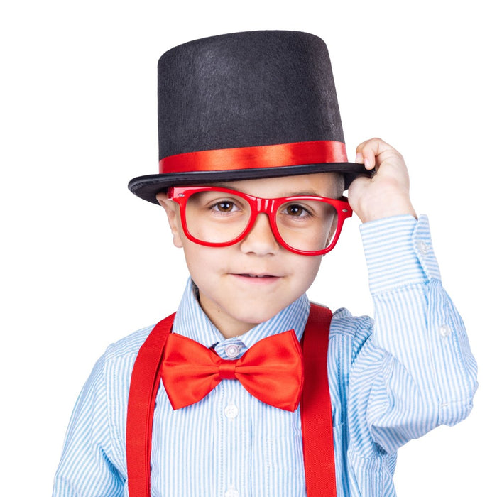 Tuxedo Tophat Red Trim Kids | Costume-Shop.com