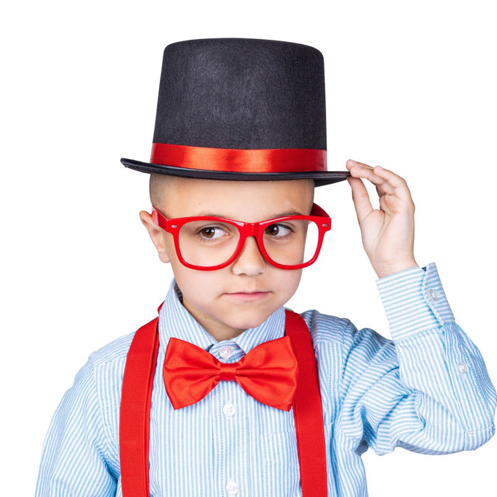 Tuxedo Tophat Red Trim Kids | Costume-Shop.com