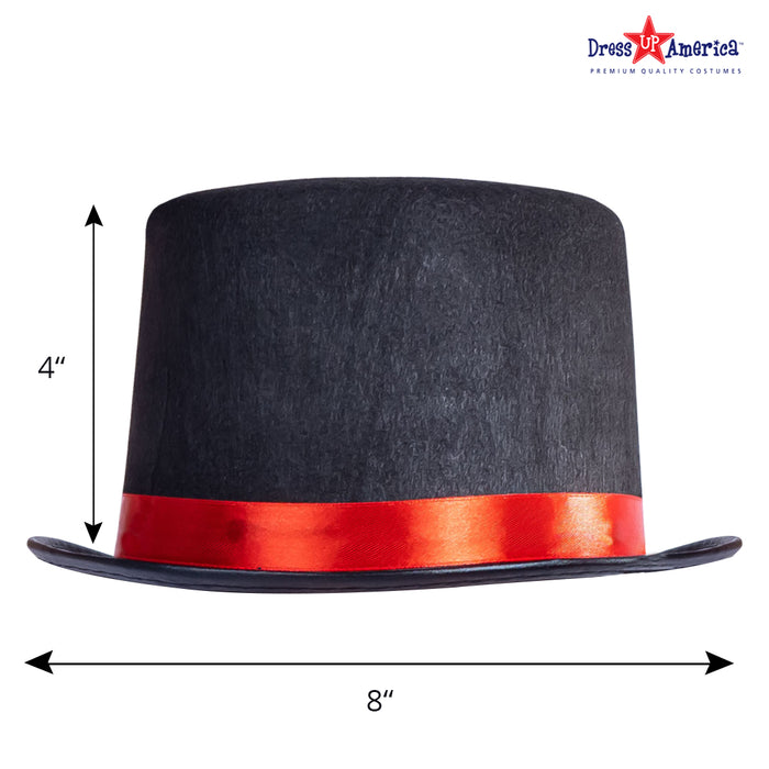 Tuxedo Tophat Red Trim Kids | Costume-Shop.com