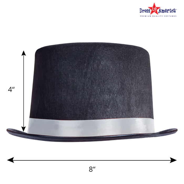 Tuxedo Top-hat – Silver Trim – Kids | Costume-Shop.com