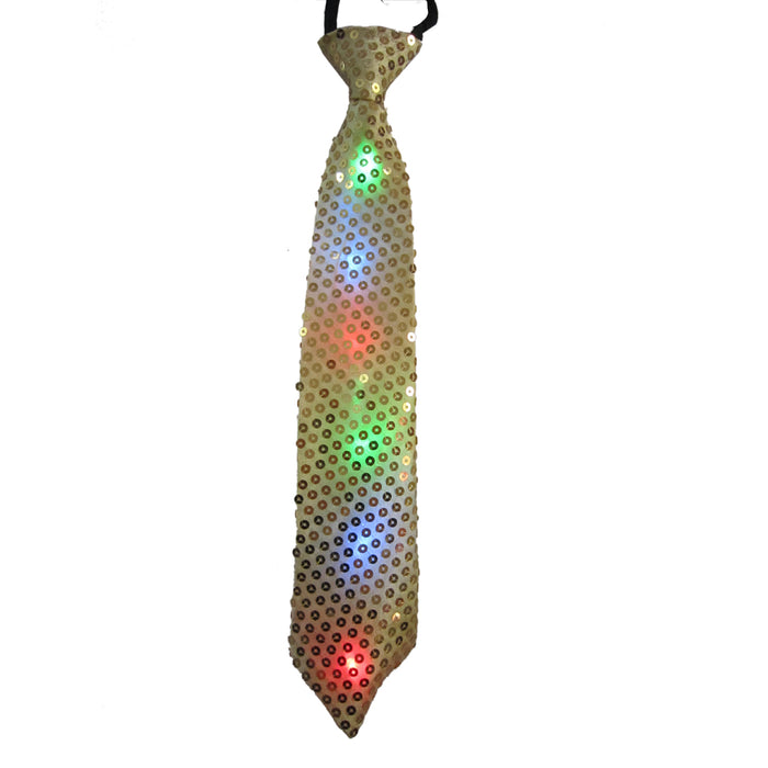 Gold Tie with Flashing Lights | Costume-Shop.com