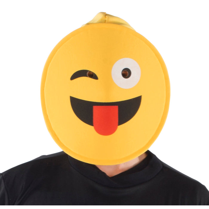 Face with Tongue Emoji Mask for Kids | Costume-Shop.com