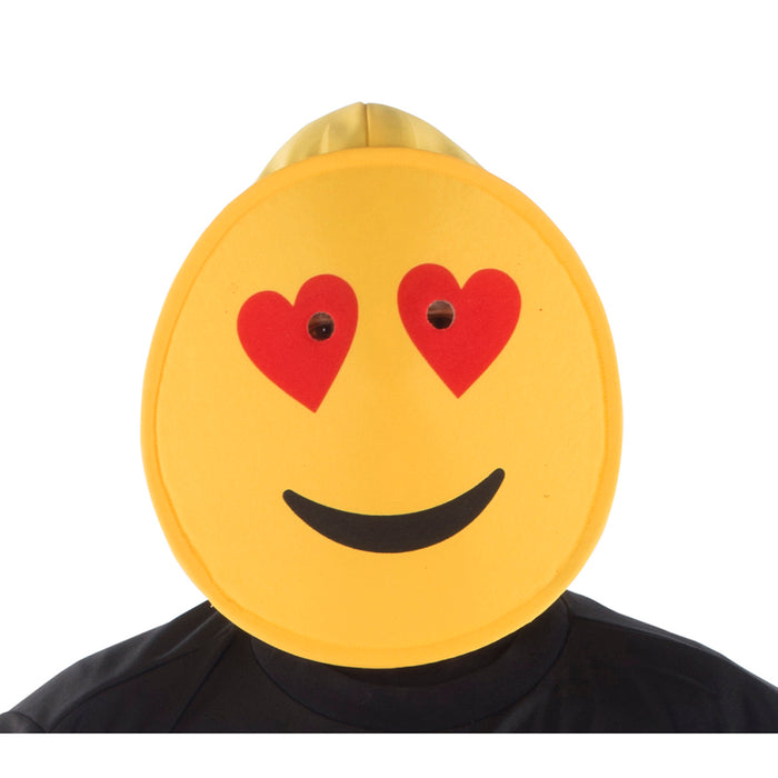 Smiling Hearts Emoji Mask | Costume-shop.com