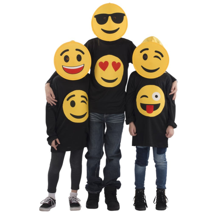 Smiling Hearts Emoji Mask | Costume-shop.com