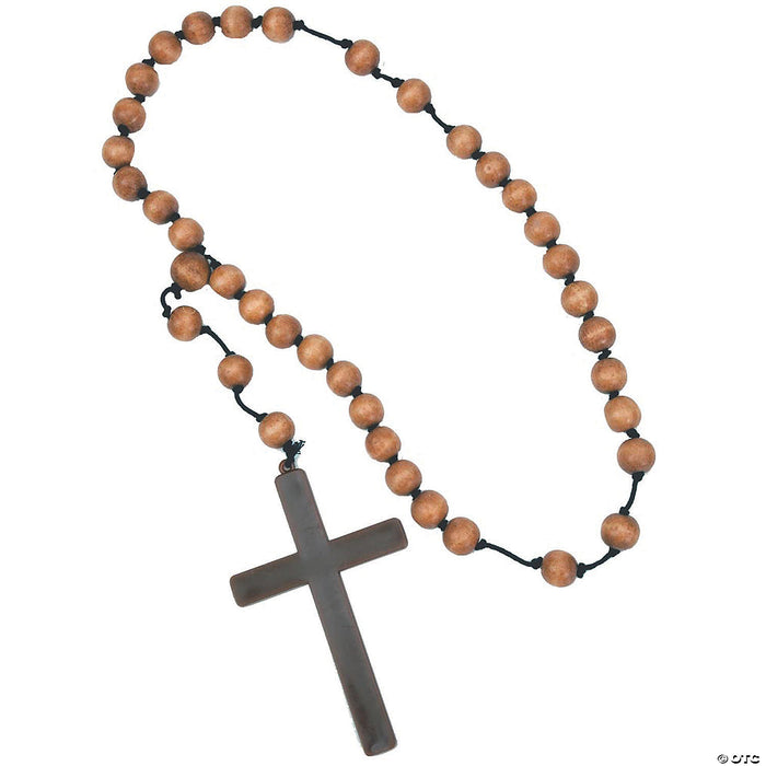 Beaded Necklace with Monk Cross