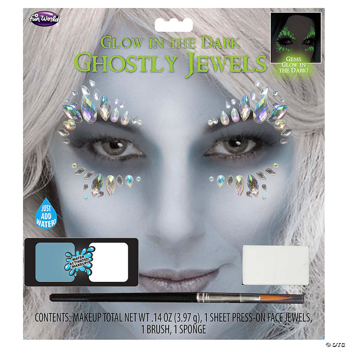 Glow-in-the-Dark Ghostly Jewels Makeup Kit | Costume-Shop.com