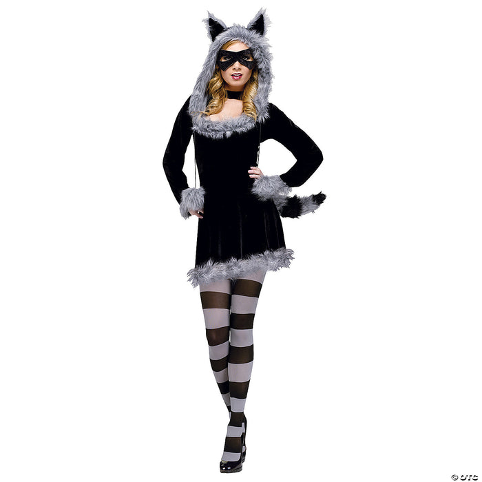 Women’s Racy Raccoon Costume - Medium/Large