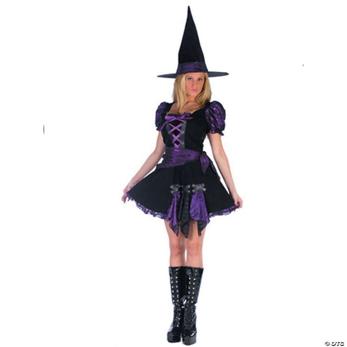 Women’s Purple Punk Witch Costume - Medium/Large