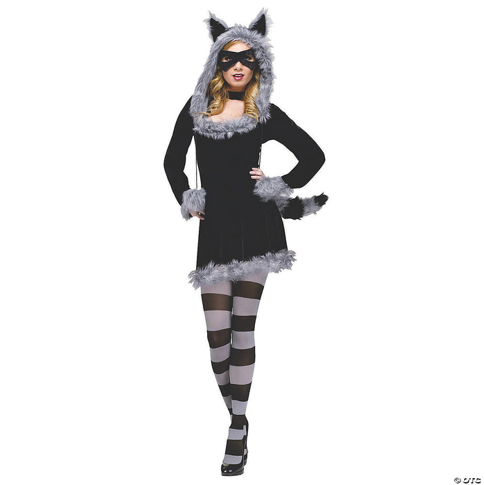 Women’s Racy Raccoon Costume - Medium/Large