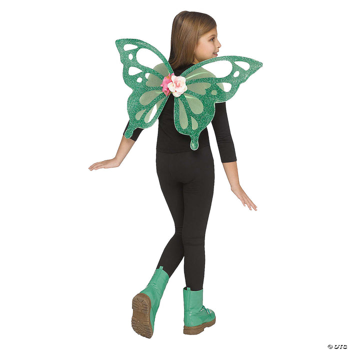 Kids' Green/Shimmer Wings | Costume-shop.com