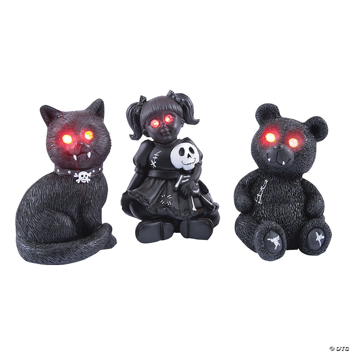 6.5" Light Up Black Cat Vicious Moments Figurine